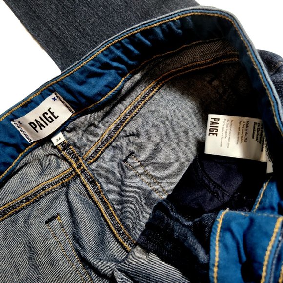 Paige Denim Co Jeans Skyline Skinny Style Low Rise Womens Size 26 Blue Dark Wash - Picture 7 of 9